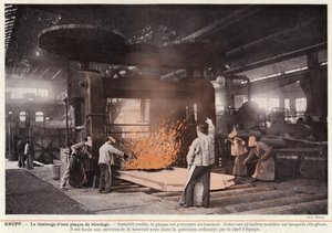 Krupp, El laminado de una placa de blindaje de European Photographer