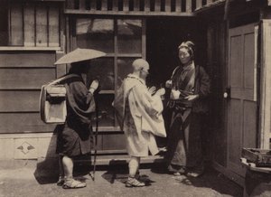 Kioto, Peregrinos (foto b/n)