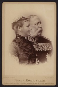 Retrato, Alberto, Rey de Sajonia, y su esposa, anteriormente Princesa Carola de Suecia de European Photographer