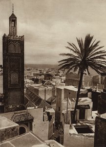 Tánger, Vista de la ciudad con la Mezquita Aissaula