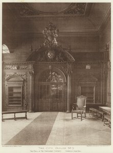 Los gremios de la ciudad No 9, La sala de la Compañía de Estacioneros, Pantalla en el Gran Salón de European Photographer
