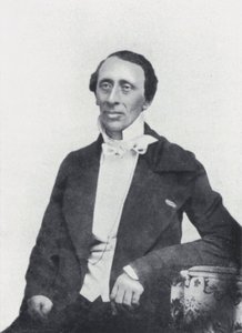 El poeta Hans Christian Andersen (foto en blanco y negro)