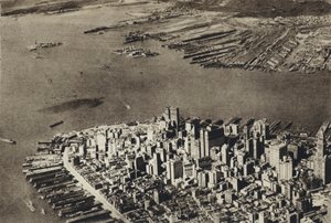 Estados Unidos, Nueva York, el corazón de Manhattan (foto b/n)