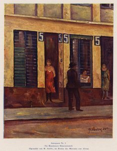 5 Annagasse, en el barrio rojo de Hamburgo (pintura al óleo) de European School