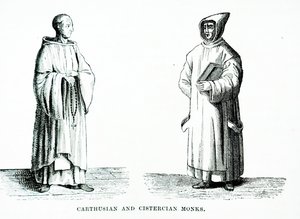 Un monje cartujo y un monje cisterciense de European School