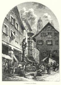 Una calle en Zúrich de European School
