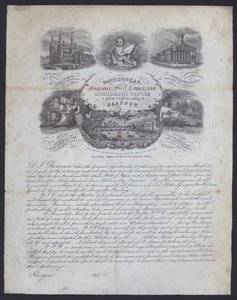 Anuncio para grabador e impresor litográfico, Daniel F Duncan de Glasgow de European School