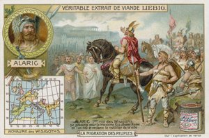 Alarico I, rey de los visigodos, acepta la rendición de Roma, 410 de European School
