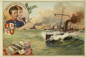 Alfonso XIII de España y su madre, María Cristina de Austria, Guerra Hispanoamericana, 1898 de European School