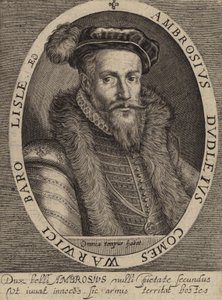 Ambrose Dudley, 3er Conde de Warwick (grabado) de European School
