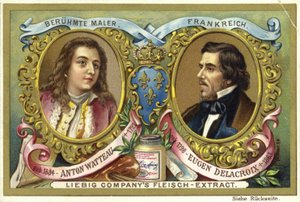 Antoine Watteau y Eugene Delacroix, artistas franceses de European School