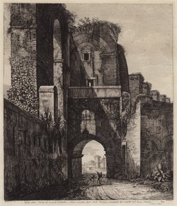 Arcos de los cónsules Dolabella y Silanus encerrados dentro de los arcos neronianos del Acqua Claudia, Roma, Italia