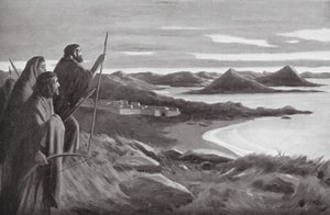 Invasores arios de Grecia (litografía) de European School