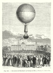 Ascensión de Blanchard en el Campo de Marte, en París, el 2 de marzo de 1784 de European School