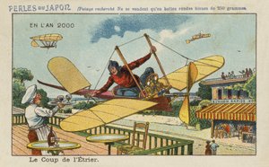 Aviador alcanzando una bebida en el año 2000 de European School
