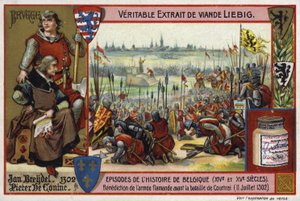 Bendición del ejército flamenco antes de la Batalla de Courtrai, 1302 de European School