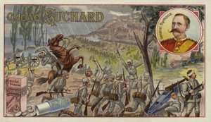 General británico Sir William Penn Symons herido de muerte en la Batalla de Glencoe, Guerra de los Bóeres, 20 de octubre de 1899