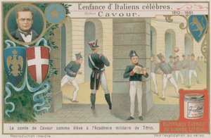 Camillo Benso, Conde de Cavour, estudia en la academia militar de Turín de European School