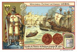 Captura de Constantinopla por Balduino IX, Conde de Flandes, 1204 de European School