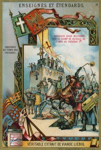 Carroccio en un campo de batalla de la época de Federico I Barbarroja, siglo XII de European School