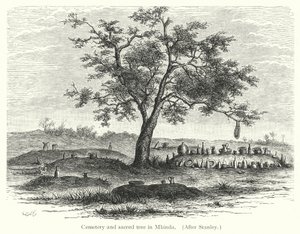 Cementerio y árbol sagrado en Mbinda de European School