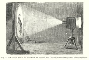 Cámara solar de Woodward, o aparato para el agrandamiento de pruebas fotográficas (grabado) de European School