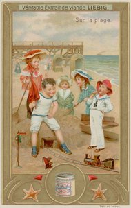 Niños jugando con un tren de juguete de European School