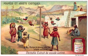 Niños en México jugando con muñecas en un carrusel de European School