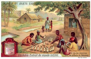 Niños jugando un juego de Amazonas en Dahomey de European School