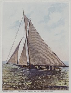 Chrysanthemum, barco de vela de 5 toneladas frente a Pornic, Bretaña de European School