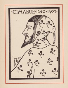 Cimabue, artista medieval italiano (litografía) de European School