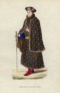 Traje civil de finales del siglo XIV de European School