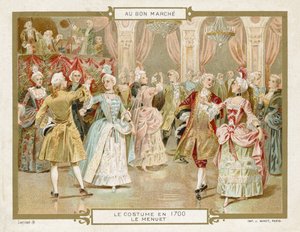 Traje en 1700: bailando el minueto