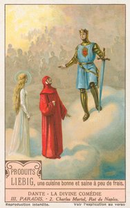 Dante, La Divina Comedia, tarjeta Liebig, principios del siglo XX (cromo) de European School