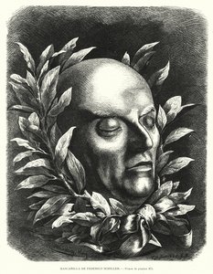 Máscara mortuoria del poeta alemán Friedrich Schiller de European School