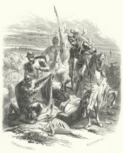 Muerte de Antonio de Borgoña, Duque de Brabante, en la Batalla de Agincourt de European School