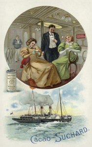 Disfrutando del cacao Suchard a bordo de un barco de European School
