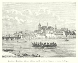 Experience faite sur la Newa, par M Jacobi, en 1839, avec un moteur electrique de European School