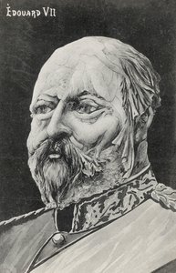 Retrato de fantasía del rey Eduardo VII (litografía) de European School