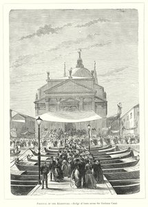 Festival del Redentor, puente de barcos a través del Canal de la Giudecca de European School