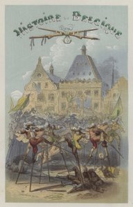 Lucha sobre zancos en Namur de European School