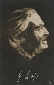 Franz Liszt, compositor, director de orquesta y pianista húngaro (litografía) de European School