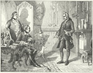 Federico el Grande de Prusia con el poeta Christian Fürchtegott Gellert de European School
