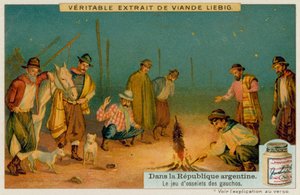 Gauchos jugando a las tabas de European School