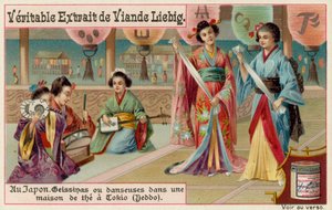 Danza de geishas en una casa de té en Tokio