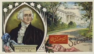 George Washington, primer presidente de los Estados Unidos, y la Casa Blanca, Washington DC