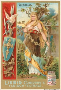 Alemania, Thusnelda, tarjeta Liebig, principios del siglo XX (cromo) de European School