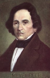 Giacomo Meyerbeer, compositor alemán (litografía en color) de European School