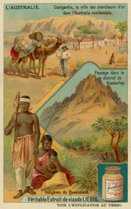 Pueblo de la fiebre del oro Coolgardie, el campo alrededor de Kimberley y aborígenes de Queensland de European School