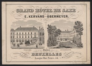 Grand Hotel De Saxe, E Kervand-Obermeyer, Bruselas de European School